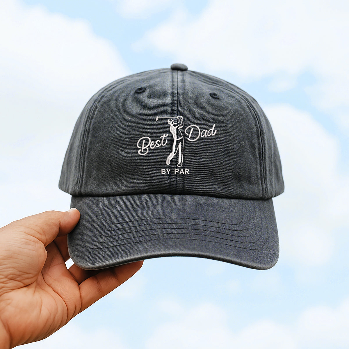 Embroidery Best Dad By Par Cap, Dad Golf Cap, Fathers Day Gift, Embroidery Golf Cap, Daddy Birthday Gift, Golf Player Cap