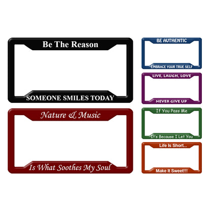 Personalized Heavy Duty License Plate Frame | Laser Engraved, No Decals Here! Custom Aluminum Car Tag Covers bn7_15160ae4-9a6e-4d0a-8c2b-e8ba2b5516f0.jpg
