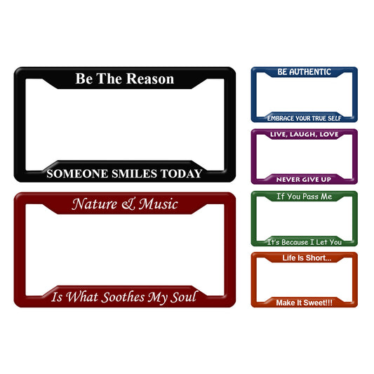 Personalized Heavy Duty License Plate Frame | Laser Engraved, No Decals Here! Custom Aluminum Car Tag Covers bn7_15160ae4-9a6e-4d0a-8c2b-e8ba2b5516f0.jpg