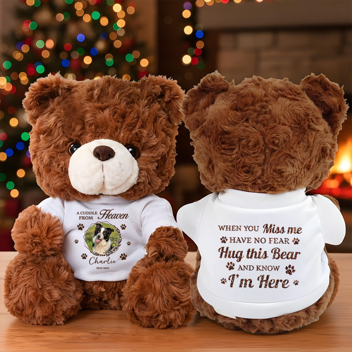 Custom Photo Dog Loss - Personalized Teddy Bear