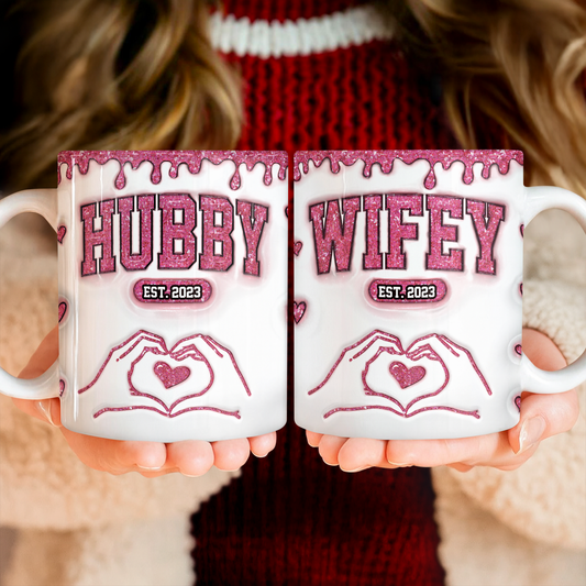 Wifey Hubby Est Couple - 3D Inflated Effect Printed Mug, Personalized White Edge-to-Edge Mug c0d88022-d4cb-457d-90fe-c454e06ee005-MK-1-c-m-tay-_-Ads.png