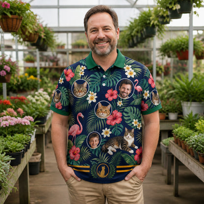 Tropical Cat-Family Polo - Lifestyle 1