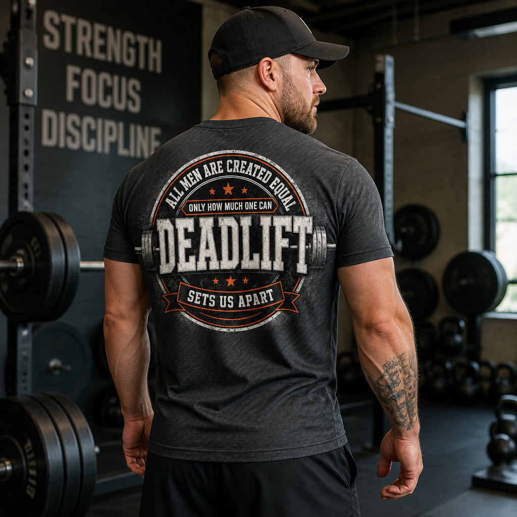 Deadlift Sets Us Apart – Powerlifting Badge Tee - T-Shirt - All over printed c18f9a82-d122-4c1d-a74b-d583354023bb.jpg