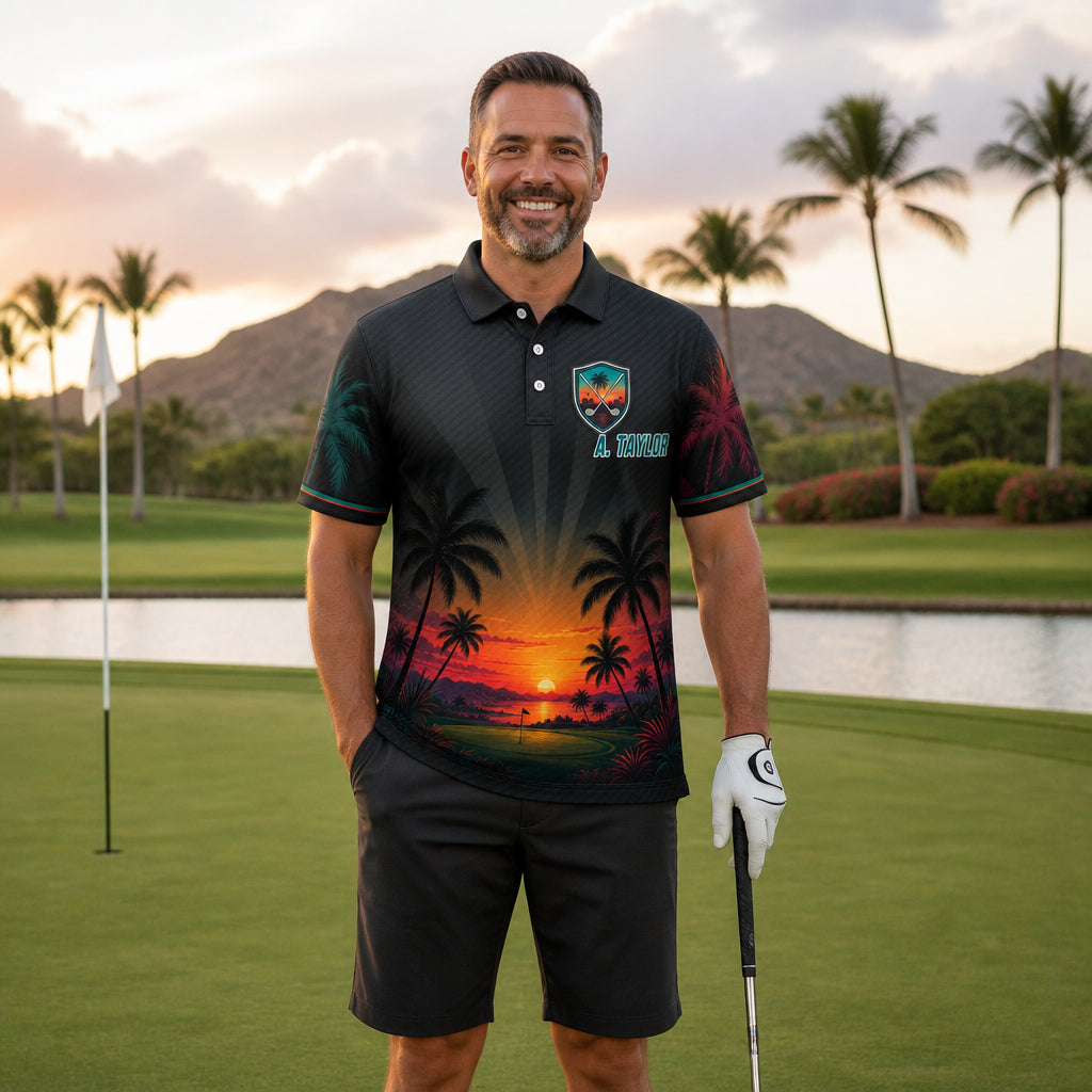 Personalized Tropical Sunset Golf Team AOP Polo - Personalized Polo shirt - All over printed c1bd13e1-c240-4b7a-a48b-49109ab04a97.jpg