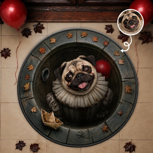 Custom Photo Creepy Clown Shaped Doormat – Personalized Halloween Horror Welcome Mat, Spooky Circus Front Door Decor, Funny Scary Gift for Horror Fans c2a082a8-d8b3-4848-bd9a-ee99d67f7137-4.png