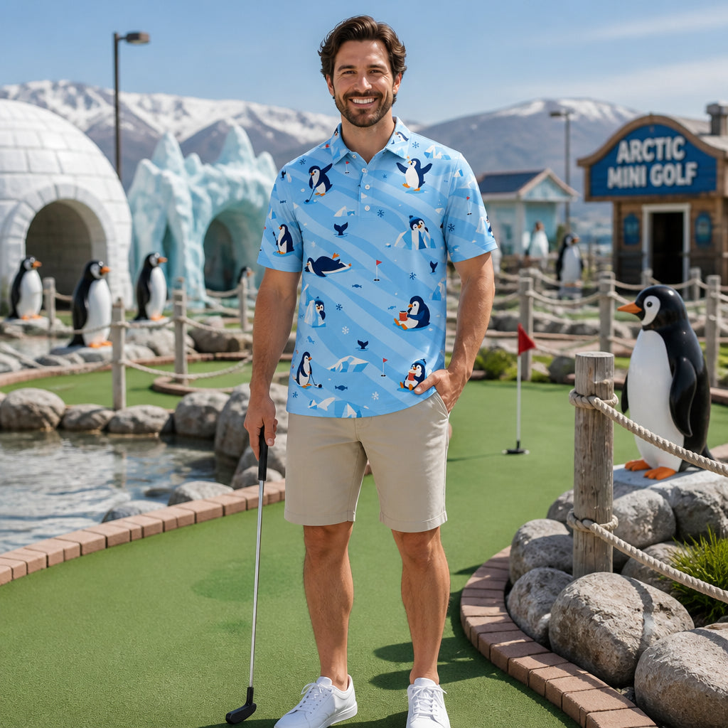 Arctic Penguins Mini-Golf AOP Polo - Polo shirt - All over printed c35848f7-c43f-47a9-821d-c8ace3ff969b.jpg