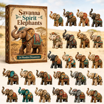 Savanna Spirit Elephants Advent Calendar 2026 - 24-Day Festive Countdown, Wooden Charms Blind Box - Gift For Elephant Lovers c3784469-5ab7-4e1b-a09a-ed9becb65135-savanna.jpg