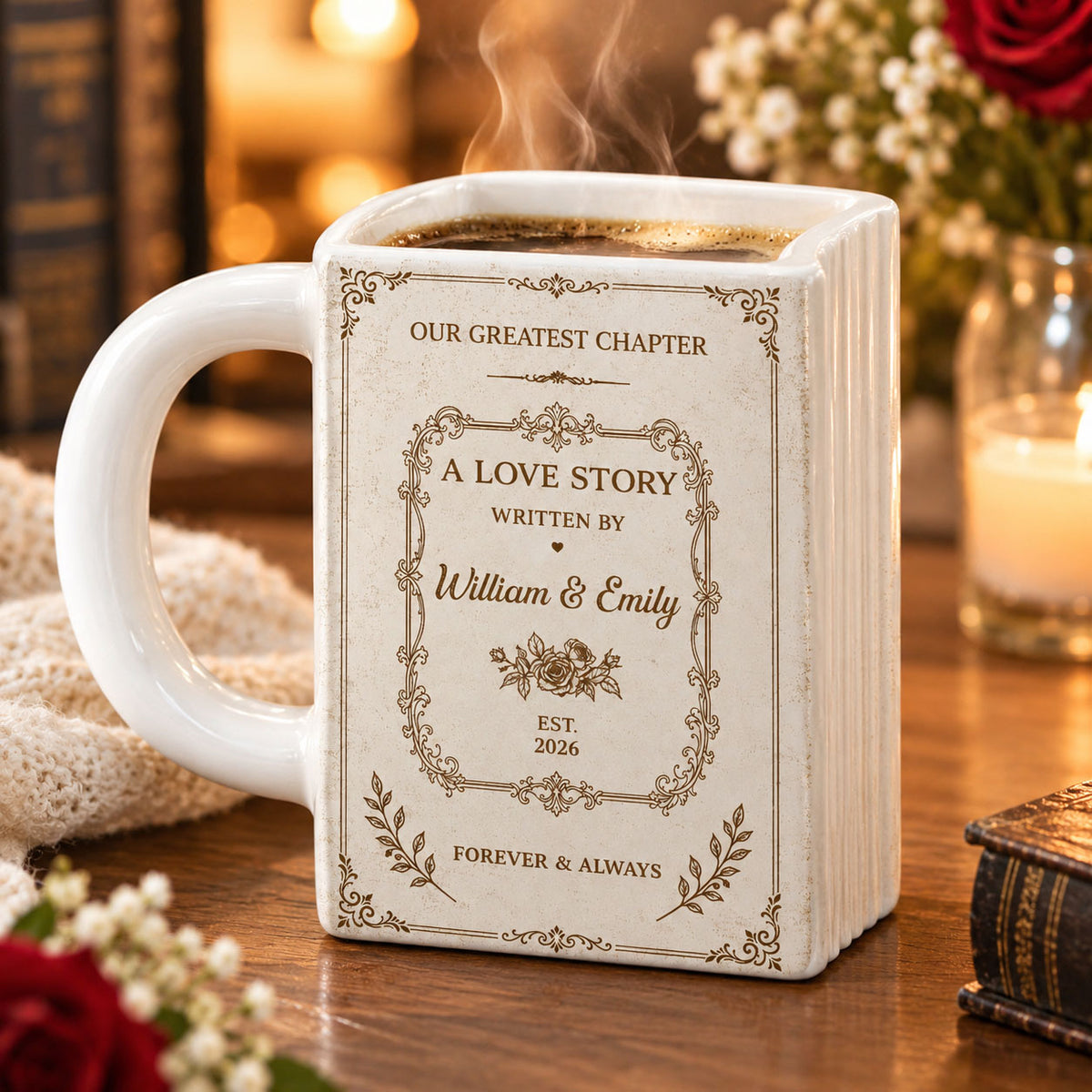 Anniversary Gift For Couples - Personalized Love Story Book Mug - Christmas Gifts c3c31a81-f4f1-4cc6-8815-9794568da0ac-Banner-1.jpg