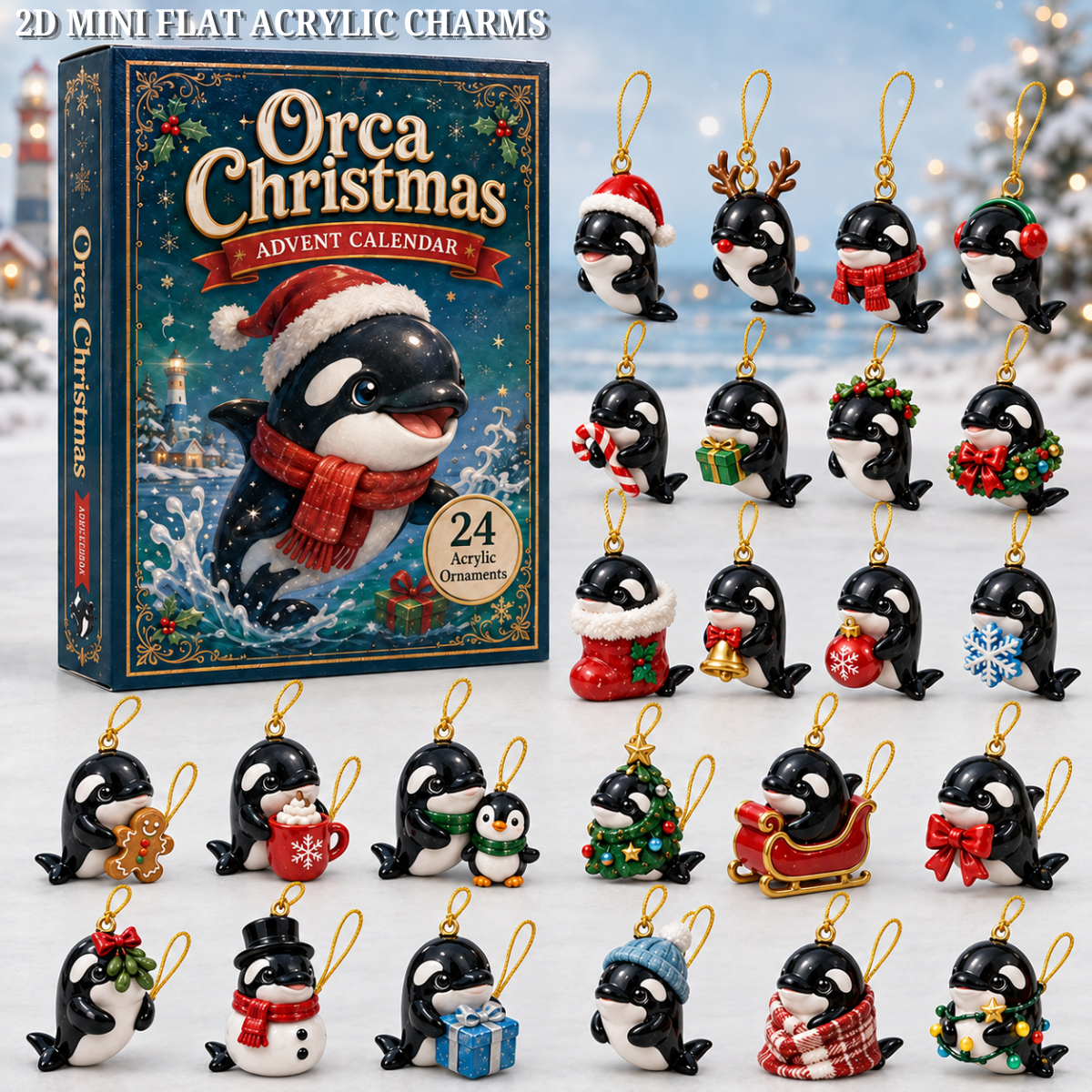 Orca Christmas Advent Calendar 2026 - 24-Day Festive Countdown, Acrylic Charms Blind Box - Gift For Orca Lovers c414e81f-3204-4c2f-a156-ab34f2d5ad43-orca-text.png