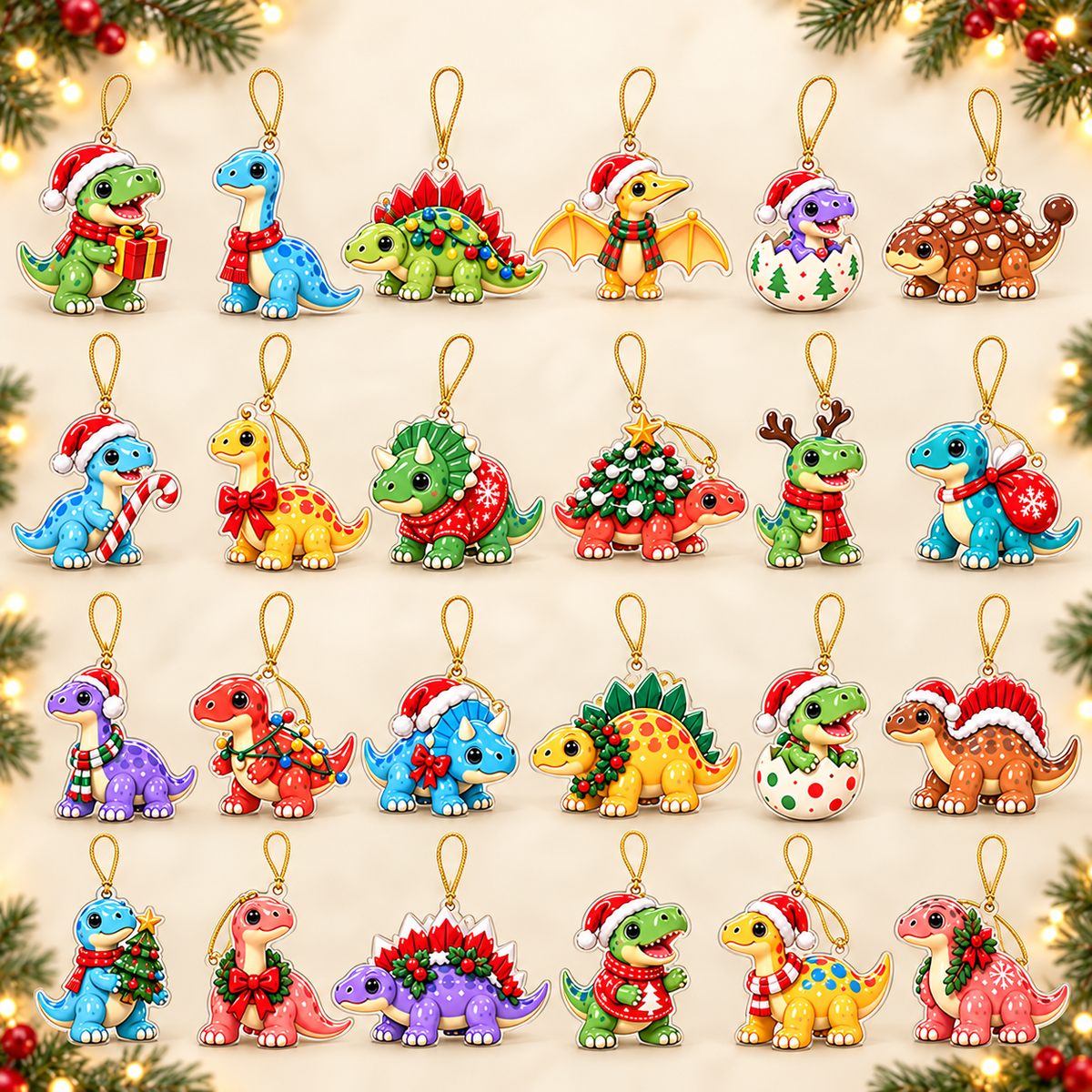 Christmas Little Dinos Advent Calendar 2026 - 24-Day Festive Countdown, Acrylic Charms Blind Box - Gift For Dinosaurs Lovers c41d9874-975a-47e5-bad3-e4370b2c0981-dino-charms.png