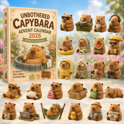 Unbothered Capybara Advent Calendar 2026 - 24-Day Festive Countdown, Acrylic Charms Blind Box - Gift For Capybara Lovers c4fdeee4-dab6-499a-9a44-ec3bc636e3a6-capybara.jpg