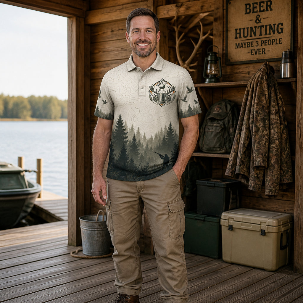 Beer & Hunting — Maybe 3 People AOP Polo - Polo shirt - All over printed c56c6345-9fdd-47cc-970c-c83b883dbd3b.jpg