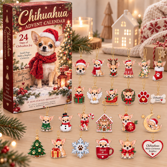 Chihuahua Advent Calendar – 24 Days Of Mini Acrylic Dog Ornaments, Christmas Countdown Calendar For Chihuahua Lovers, Cute Pet Holiday Gift & Christmas Tree Decor c57a3171-fa50-4304-b80a-99e9312dcec1-chi2.png