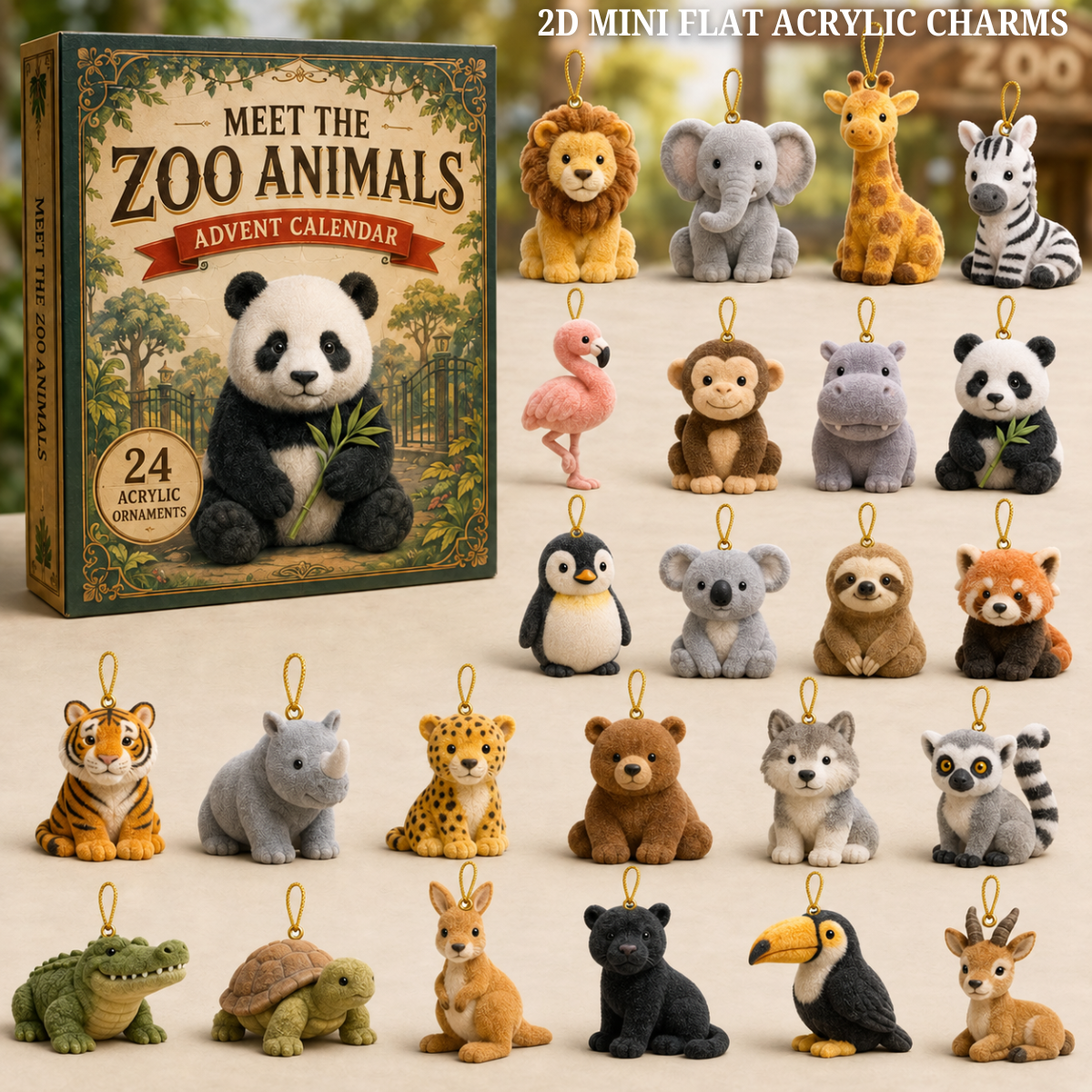 Zoo Animals World Advent Calendar 2026 - 24-Day Festive Countdown, Acrylic Charms Blind Box - Gift For Animal Lovers c5c6c0fc-943e-4ec5-96f4-620b5300c04b-zoo-text.png