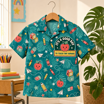 It’s a Good Day to Teach Tiny Humans - Kids Hawaiian Shirt - Hawaiian Kids Shirt - AOP c6832ccf-752c-4ac8-93de-8647bb627685.png