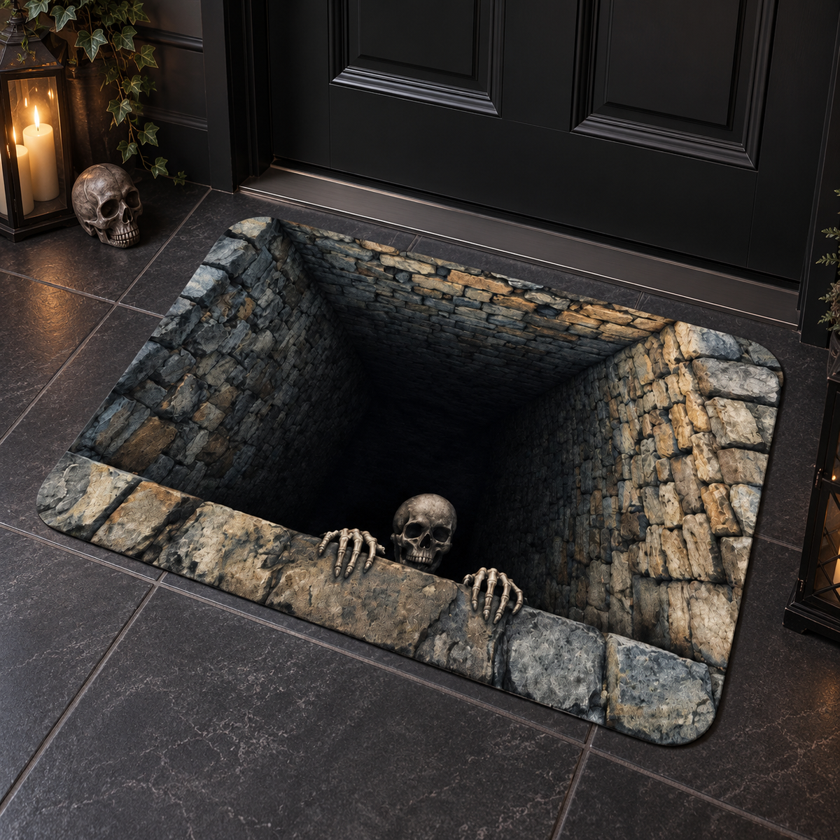 3D Optical Illusion Skeleton Well Flannel Bath Mat, Spooky Halloween Flat Printed Rug, Bathroom Entryway Decor, Gift For Family c6b24e3e-b3e2-474a-8a35-e47708b94798-2.png