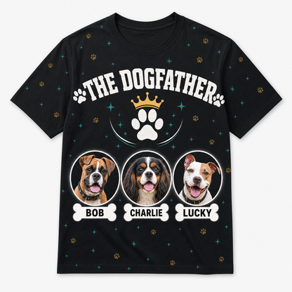 The Dogfather Custom Pet Photo T‑Shirt - Hero