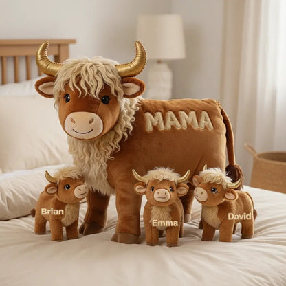 Mama Cow Gift For Mom Grandma - Personalized Grandma Shaped Pillow