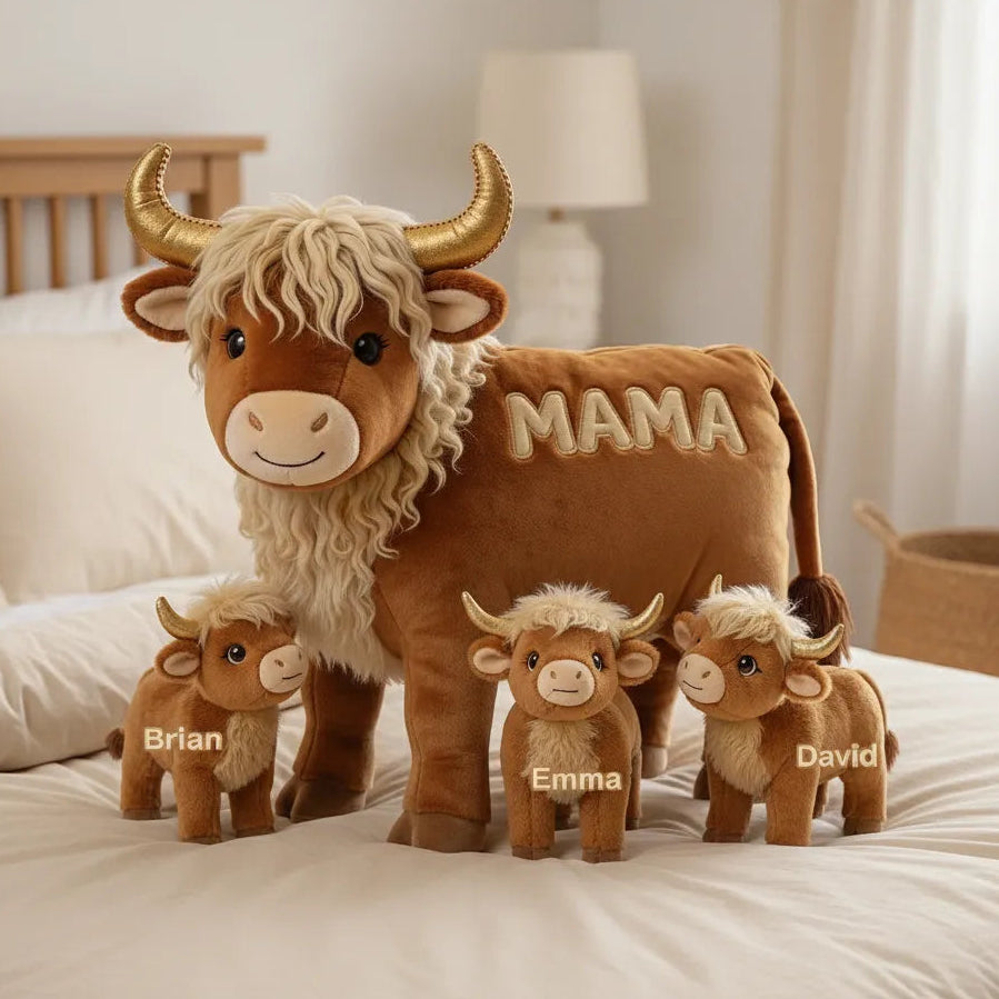 Mama Cow Gift For Mom Grandma - Personalized Grandma Shaped Pillow