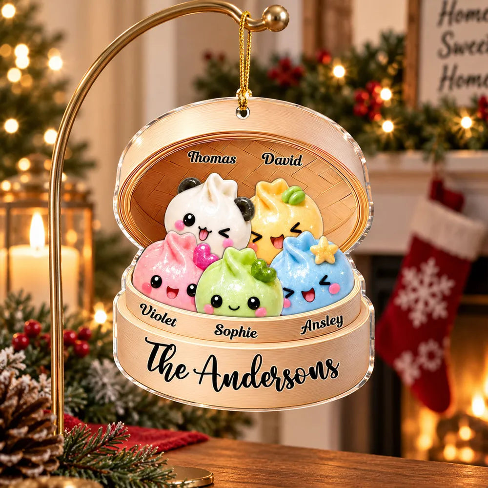 Personalized Family Dumpling Ornament, Custom Names and Family Name Dim Sum Basket Christmas Decoration, Cute Family Keepsake Gift c797ca0a-703e-439c-b1bf-a8cbe06c8f15-4.webp