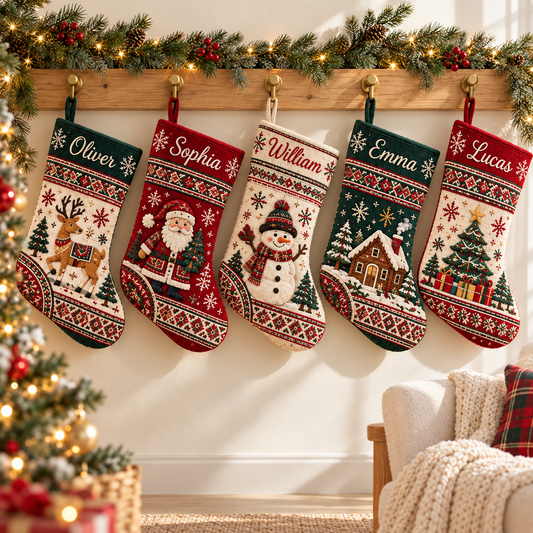 Personalized Christmas Stocking, Custom Name Printed Holiday Sock, Reindeer Santa Snowman Family Mantel Decor, Xmas Keepsake Gift c81d49ef-a7b7-4579-b931-cc0d513d5db6-banner-1.png