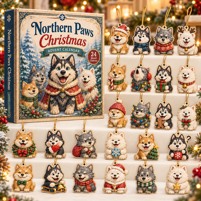 Northern Paws Christmas Advent Calendar 2026 - 24-Day Festive Countdown, Wooden Charms Blind Box - Gift For Animals Lovers c8cac435-0a9e-434f-ae32-00f66ecca79d-dog-box-charms.png