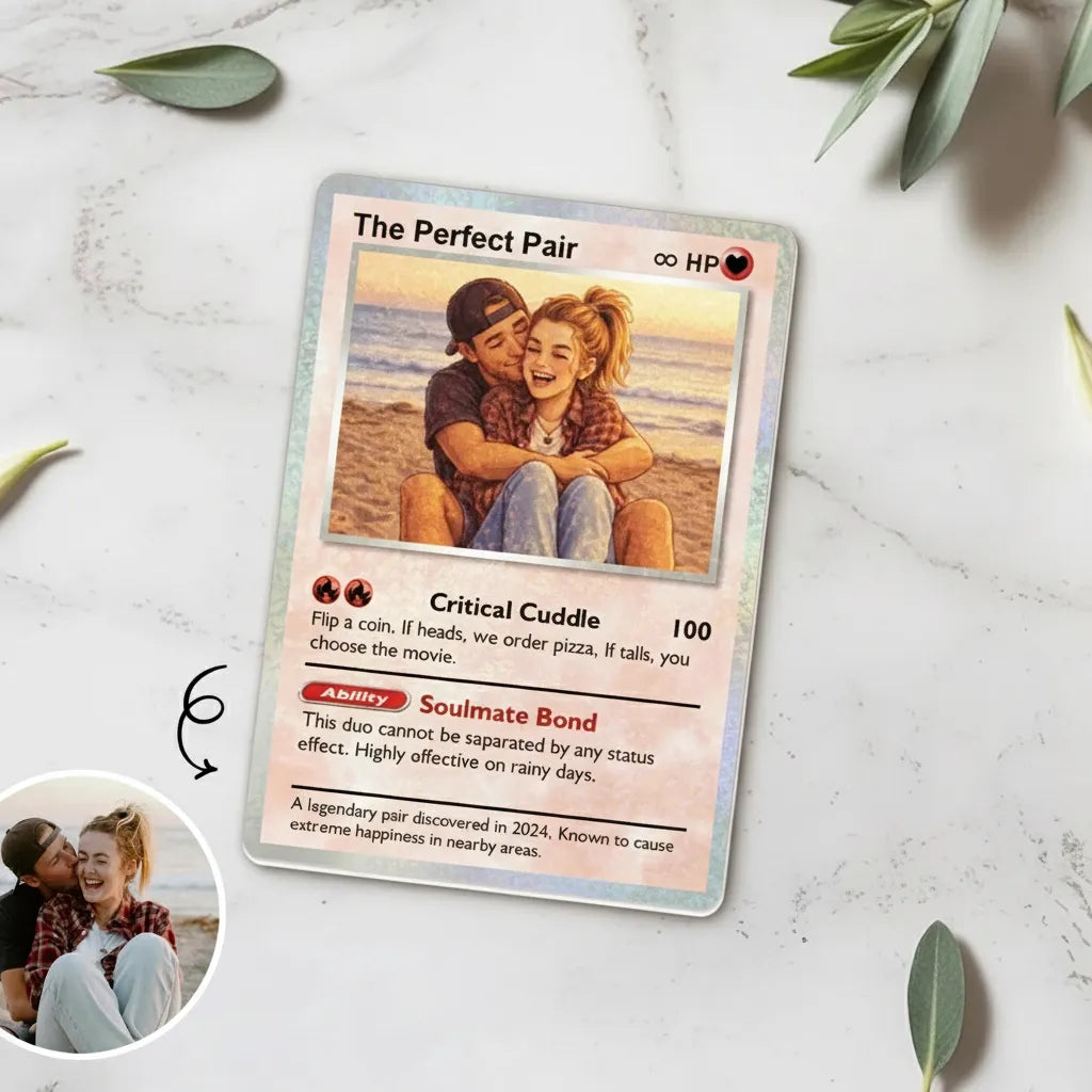 Pixel Art Couple - Personalized Poke Card For Couple