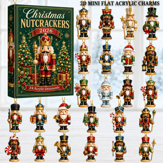 Christmas Nutcrackers Green Advent Calendar 2026 - 24-Day Festive Countdown, Acrylic Charms Blind Box - Gift For Family & Friends ca573369-3e05-4e85-8110-6cec8095f3b8-nutcracker-text.png