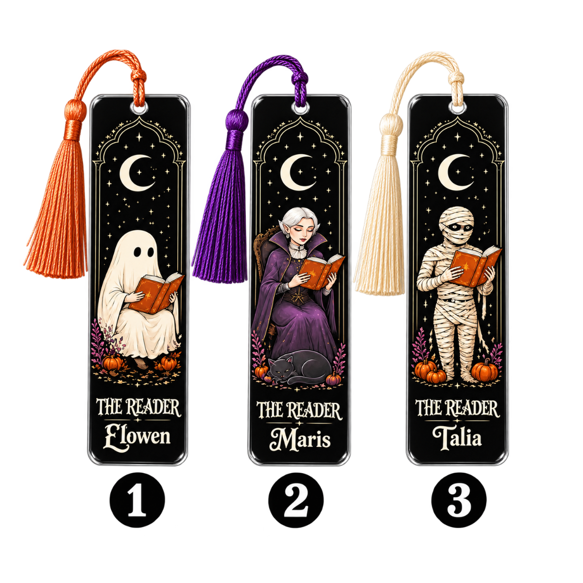 The Reader – Personalized Acrylic Bookmark – Halloween Gift ca6fb55e-e5d0-47a6-8012-6c269524f8c3-k-pff.png