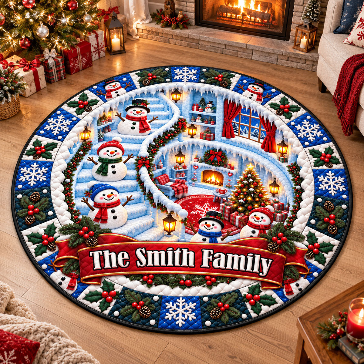 Merry Moments All Season 3D Illusion Quilted Rug - Personalized Quilted Mat ca9d5226-9798-4d12-92d4-16aa50ef30f4-3-5-.jpg