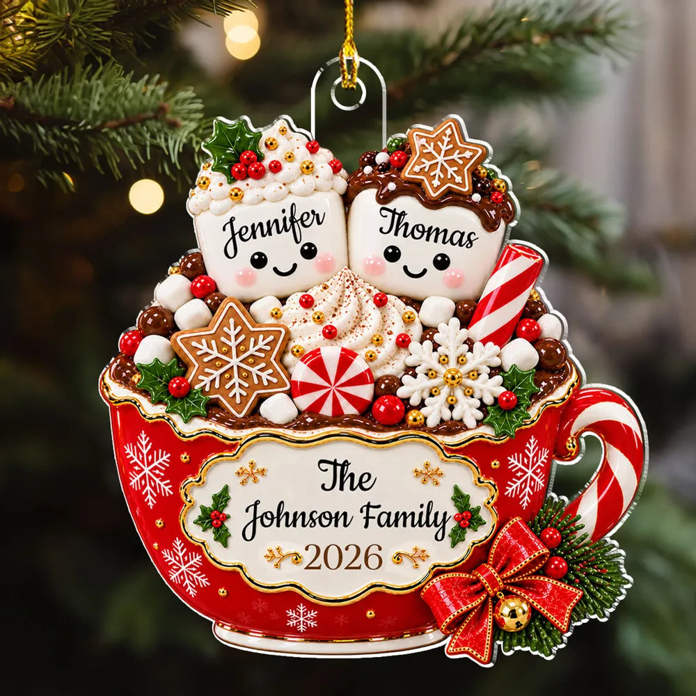Personalized Hot Cocoa Family Christmas Ornament, Custom Names & Family Name, Marshmallow Mug Keepsake, Christmas Gift for Families cae88f3a-3d70-4c68-8dd1-6807054002db-banner-3.webp