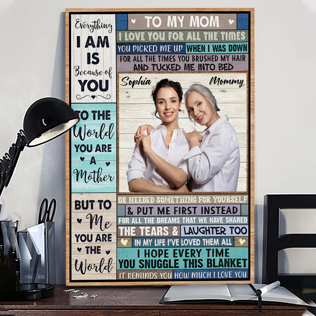 Personalization Gifts For Mom - I Love You For All The Time - Personalized Picture Blanket - Personalized Mother's Day Gift canvas.png