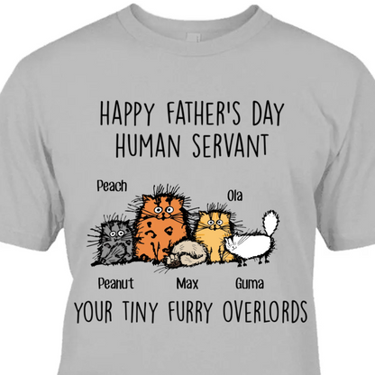 Fluffy Cat Human Servant Personalized Apparel Gift For Cat Lovers cathumanservant.png