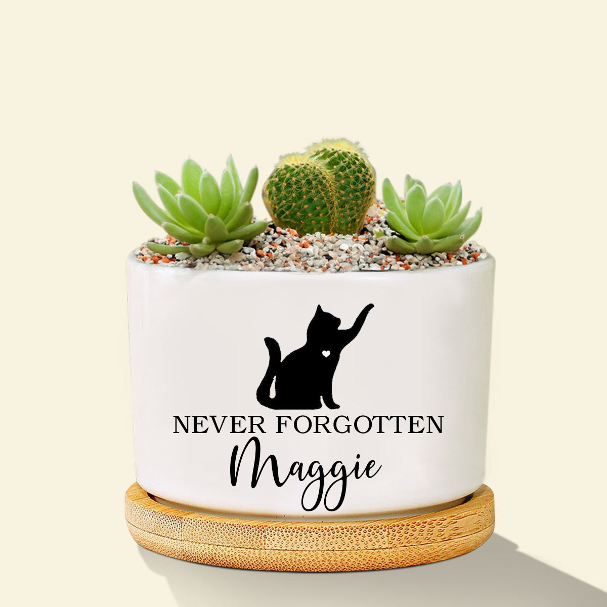 Memorial planter, Cat memorial gift, Remembrance gift, pet memorial gift, loss of pet, loss of cat, custom flower pot, Never Forgotten catmemorialpot.jpg