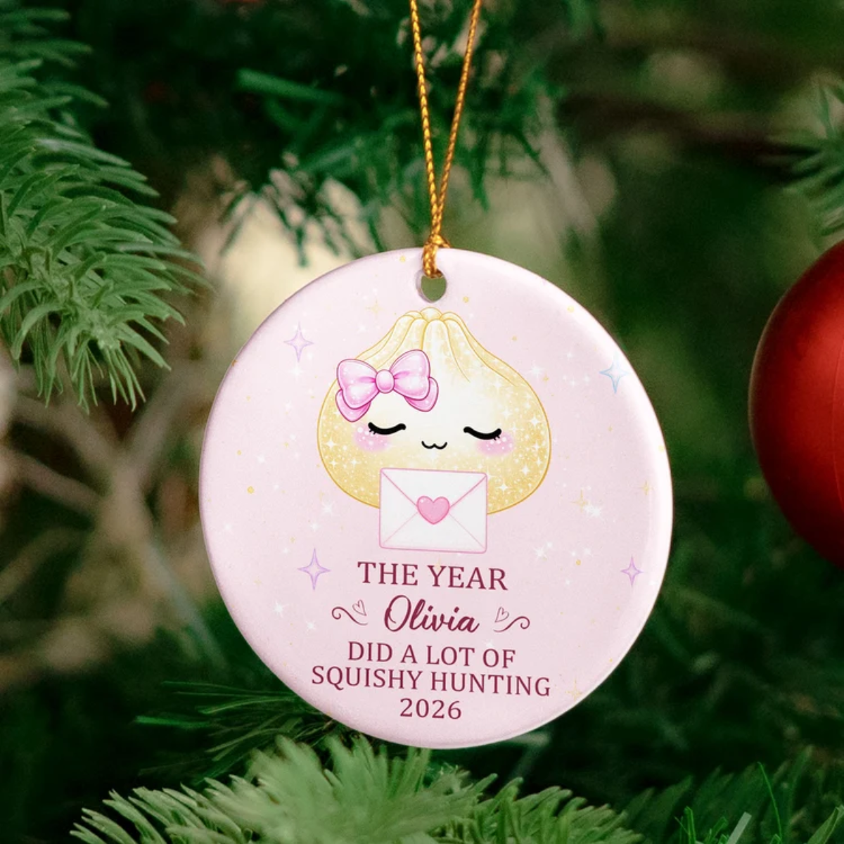 Cute Gift For Kids 2026 Cute Dumpling Squishy Hunter - Personalized Ornament - Gift For Kid, Famlily cb3de7a9-bc49-4d9b-8349-1f5c56d57ef0-12.png