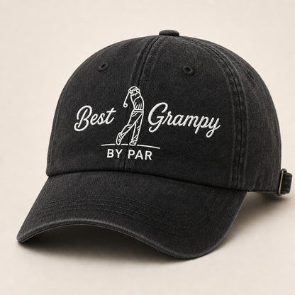 Best Grampy By Par Golf Cap - Hero