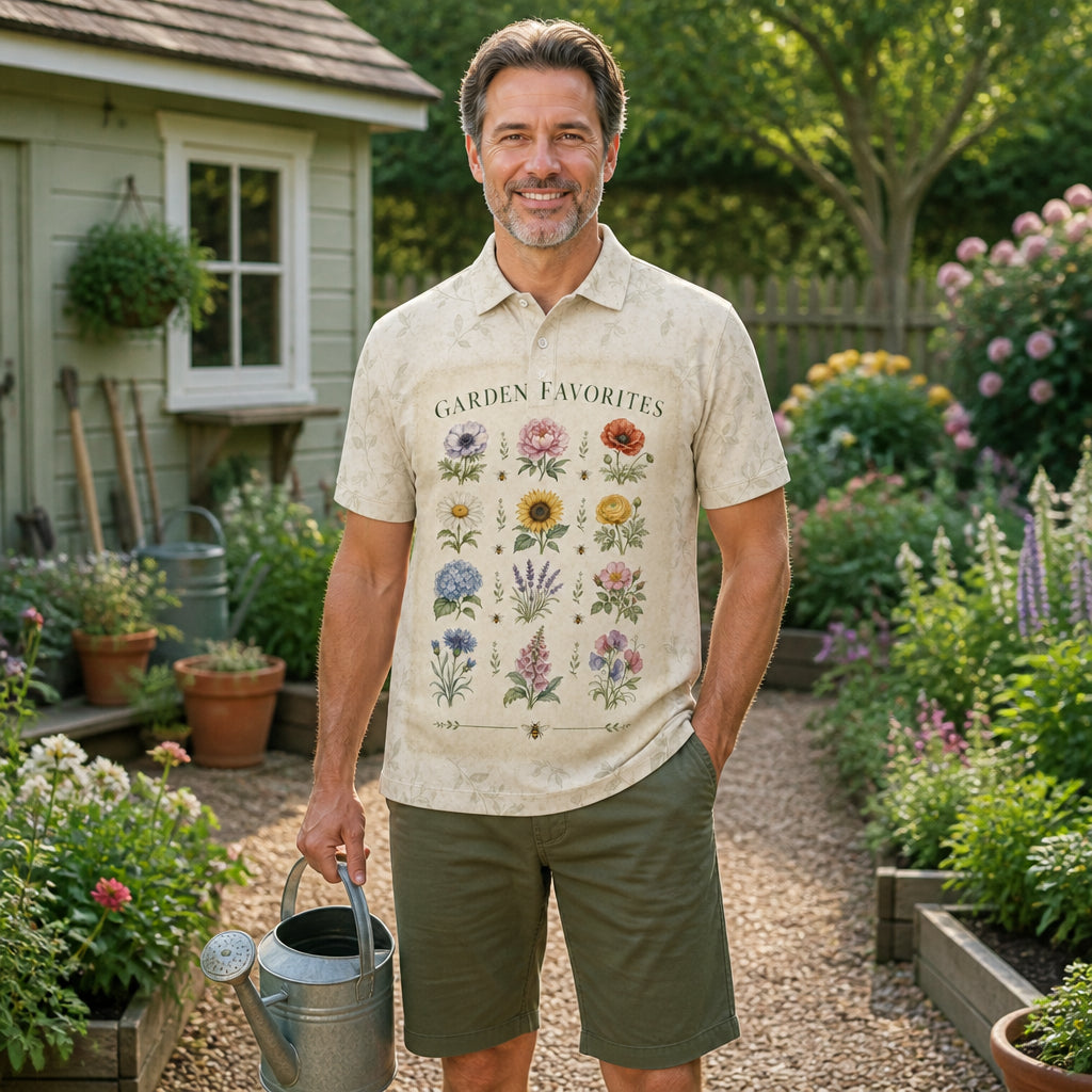Garden Favorites Botanical Grid Polo - Polo shirt - All over printed cb6bee37-24a8-44d2-bdc2-b666de90100e.jpg