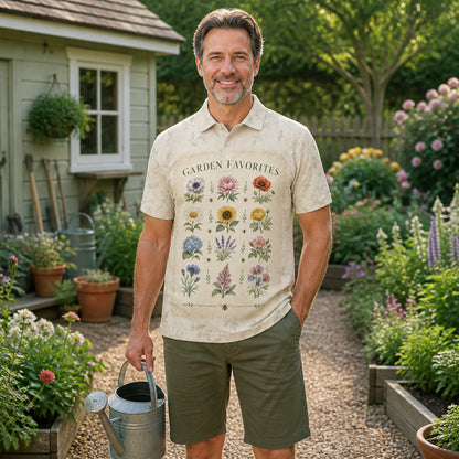 Garden Favorites Botanical Grid Polo - Polo shirt - All over printed cb6bee37-24a8-44d2-bdc2-b666de90100e.jpg