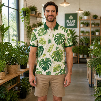 Monstera Leaf All‑Over Polo - Polo shirt - All over printed cc790694-11dc-48a7-a949-782d043c6a54.jpg