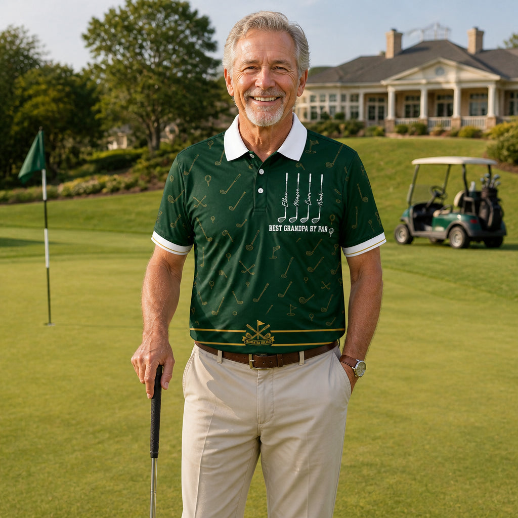 Best Grandpa By Par Golf Polo - Lifestyle 2
