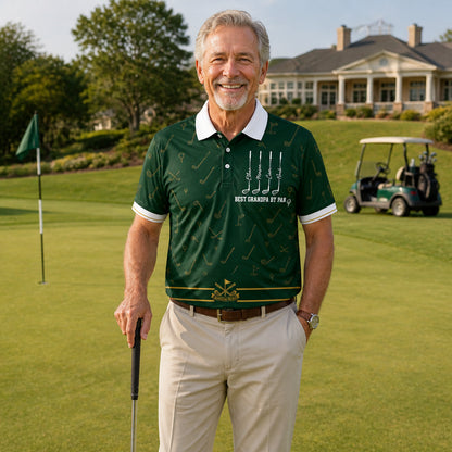 Best Grandpa By Par Golf Polo - Lifestyle 2