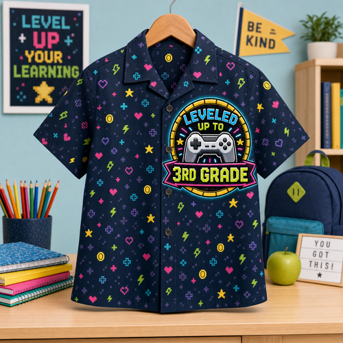 Leveled Up to 3rd Grade Gamer Kids Hawaiian Shirt - Hawaiian Kids Shirt - AOP ccd3de04-9224-4cd1-bafd-60c04f31a526.png