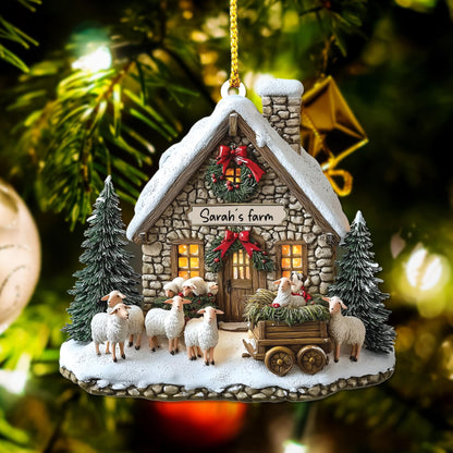 Personalized Sheep Farm 2D Flat Acrylic Ornament, Christmas Tree Decor, Gift For Farmer, Christmas Farm Home Decor ccec4b3c-f14f-449e-b488-d221428d9b5e-6.jpg