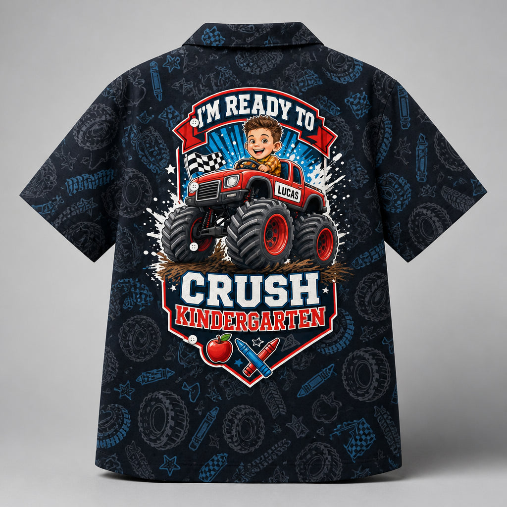 Ready To Crush Kindergarten Monster Truck Photo Kids Hawaiian Shirt - Personalized Hawaiian Kids Shirt - AOP cdd34663-9c55-46f7-865d-2bdfbd525e93.jpg