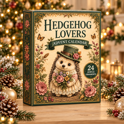 Vintage Hedgehog Lovers Advent Calendar 2026 - 24-Day Festive Countdown, Acrylic Charms Blind Box - Gift For Hedgehog Lovers cdeb97c8-3dd1-4677-9a43-4762b5b8a3ca-hedgehog-box.png