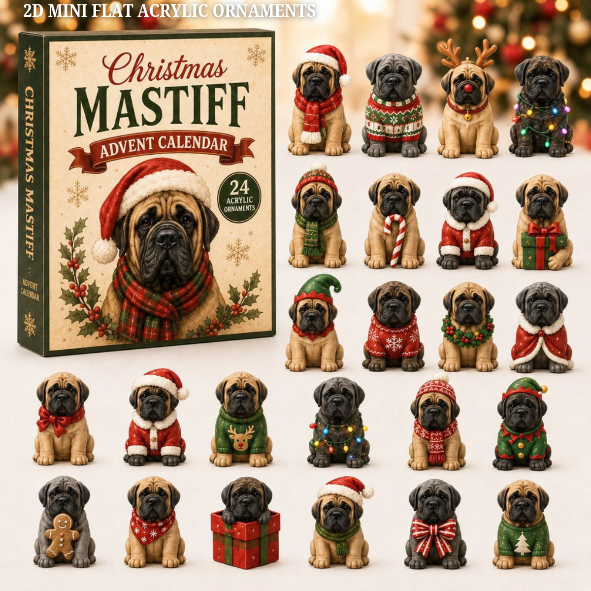 Christmas Mastiff Advent Calendar 2026 - 24-Day Festive Countdown, Acrylic Charms Blind Box - Gift For Mastiff Lovers ce26be14-d192-4c78-b0af-03925c31bee3-christmas-mastiff-text-2.png