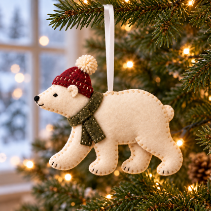Polar Bear Ornament, Shape Felt Ornament for Hers, Winter Christmas Decor, Unique Gift ce4a599d-2d76-43dd-b04c-666f3f66d7ce-G-u-B-c-C-c-v-ruy-b-ng-tr-ng-3.png