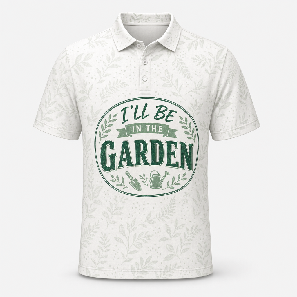 I'll Be In The Garden Botanical Badge Polo - Polo shirt - All over printed ce579ba7-da97-4868-853a-253b77007dd7.png