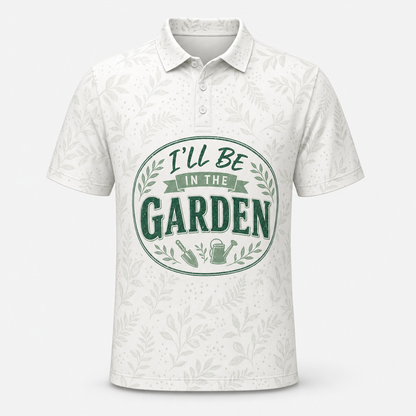 I'll Be In The Garden Botanical Badge Polo - Polo shirt - All over printed ce579ba7-da97-4868-853a-253b77007dd7.png
