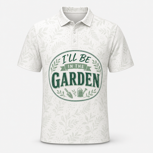 I'll Be In The Garden Botanical Badge Polo - Polo shirt - All over printed ce579ba7-da97-4868-853a-253b77007dd7.png